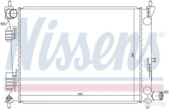 Радиатор охлаждения двс hyundai I20 (2008) 1.2