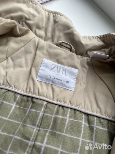 Плащ тренч zara для девочки 12-18 мес