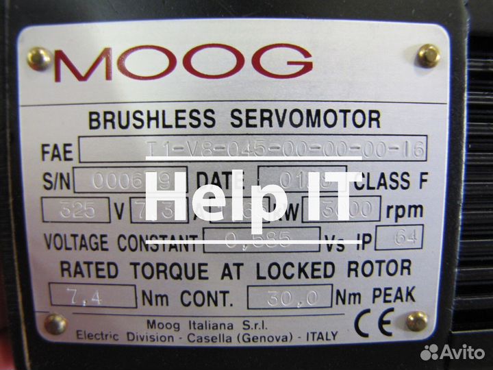 Серводвигатель Moog T1-V8-045-00-00-00-I6