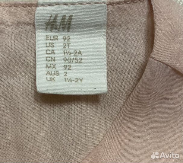 Платье для девочки hm 92
