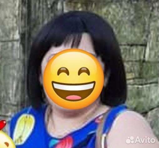 Парик черный каре с чёлкой