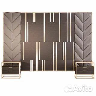 Мягкие стеновые панели с металлическими вставками