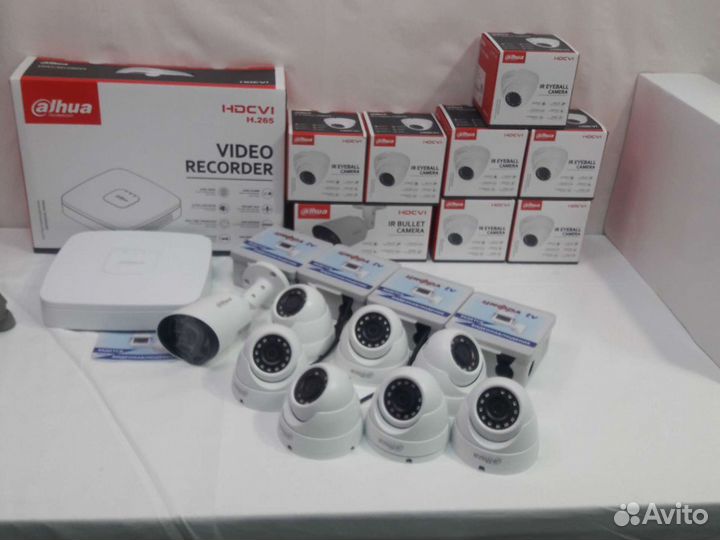 Видеонаблюдение 4Мп регистратор Dahua 8 камер