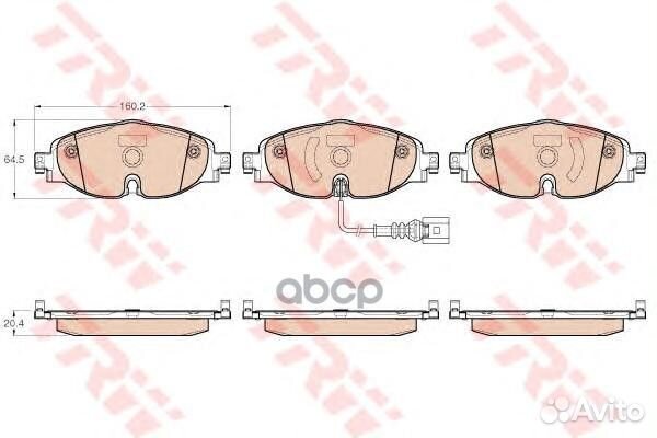 Колодки передние skoda octavia (5E ), VW golf V
