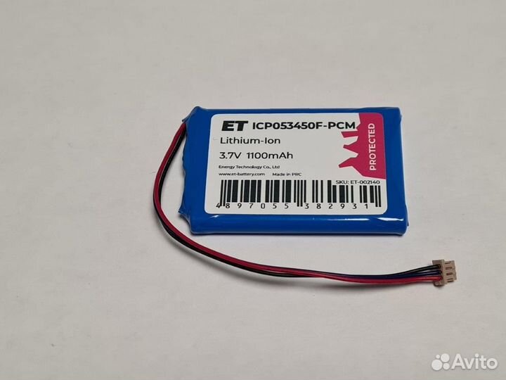 Аккумулятор ET ICP053450F-PCM3 (Li-Ion, 3.7В )