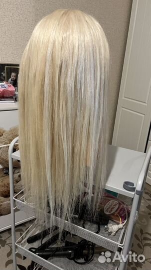 Голова манекен с натуральными волосами