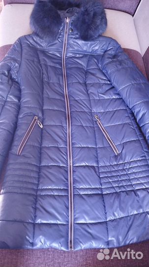 Полупальто пуховик зимнее женское 46-48 р