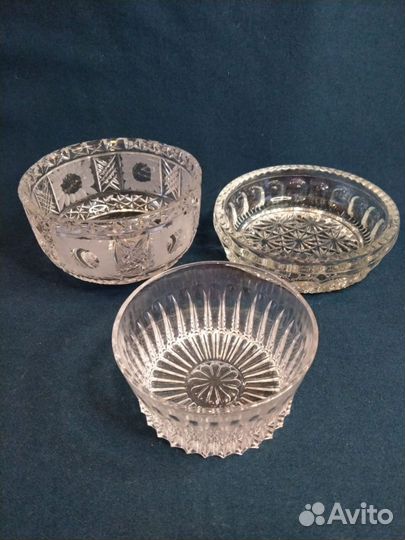 Хрустальные салатники/конфетницы