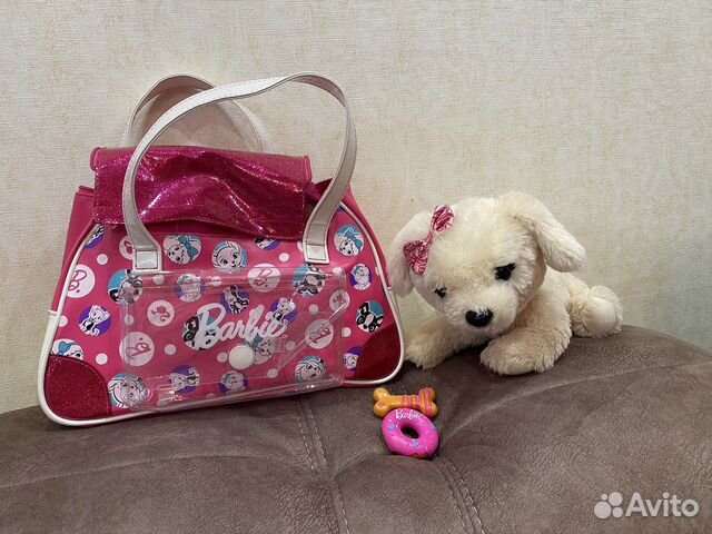 Мягкая игрушка собачка в сумке Barbie