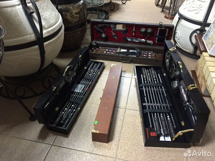 Подарочные наборы шампуров,фляг,ножей