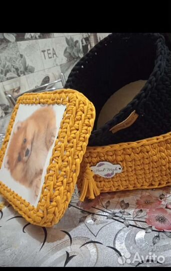 Корзинки из шнура и трикотажной пряжи