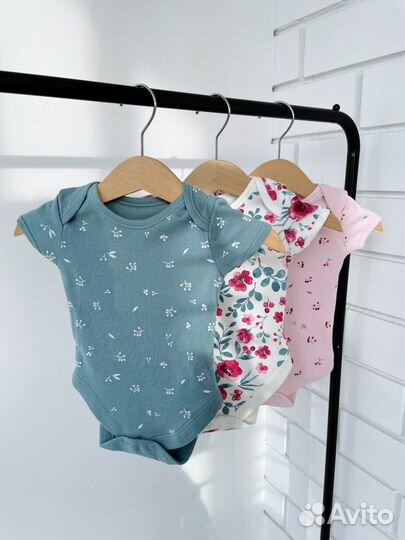 Набор боди 3 шт для девочки George Asda