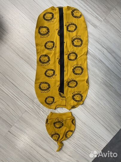 Кокон пеленка на молнии. Шапочка