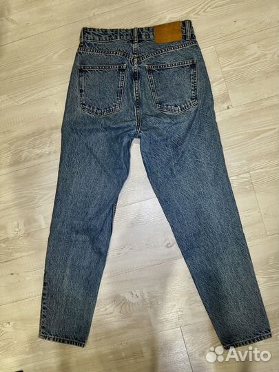 Джинсы zara mom 34 синие