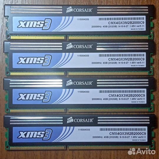 DDR3 4x2 Gb 2000 Mhz
