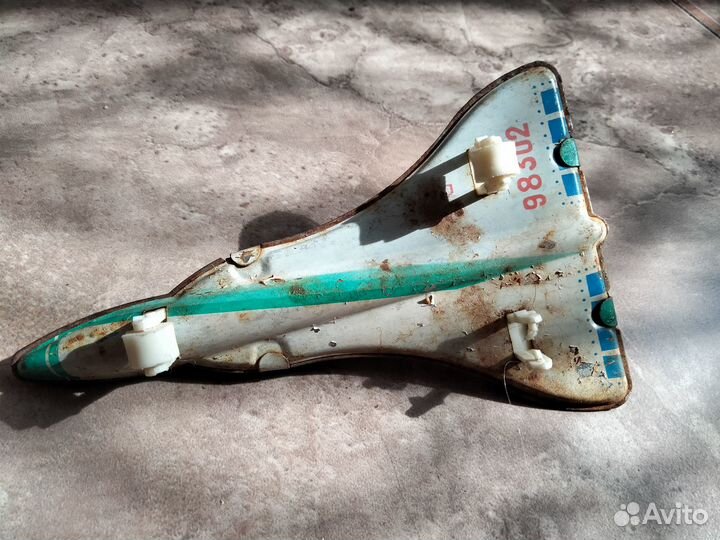 Игрушечный металлический самолёт СССР