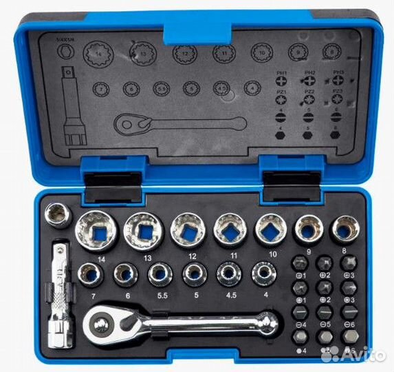 Biltema Набор разъемов и бит 1/4