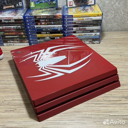 PS4 Pro Limited Edition Человек Паук+55Игр+2Джоя