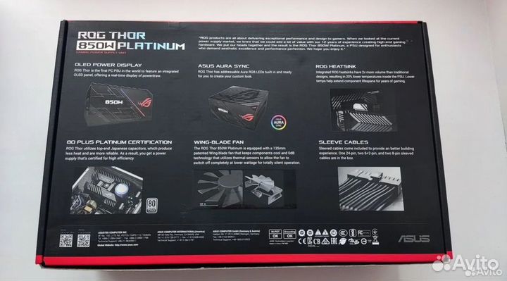 Блок питания Asus Rog thor 850w