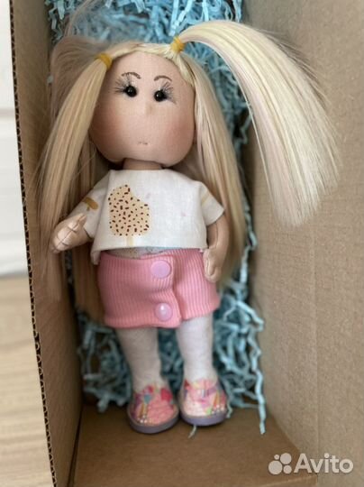 Текстильная игровая кукла ручной работы