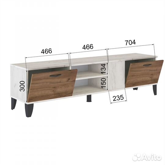 Тумба под твм-5 Крафт Золотой-Графит Серый