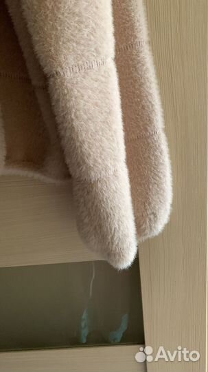 Куртка альпака б/у, размер 44-46, бежевая