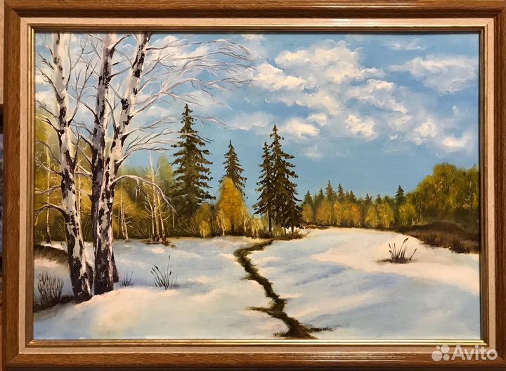 Картина маслом на холсте пейзаж