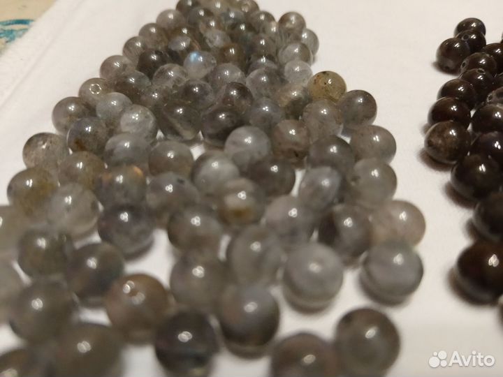 Бусины лунный камень лабрадорит