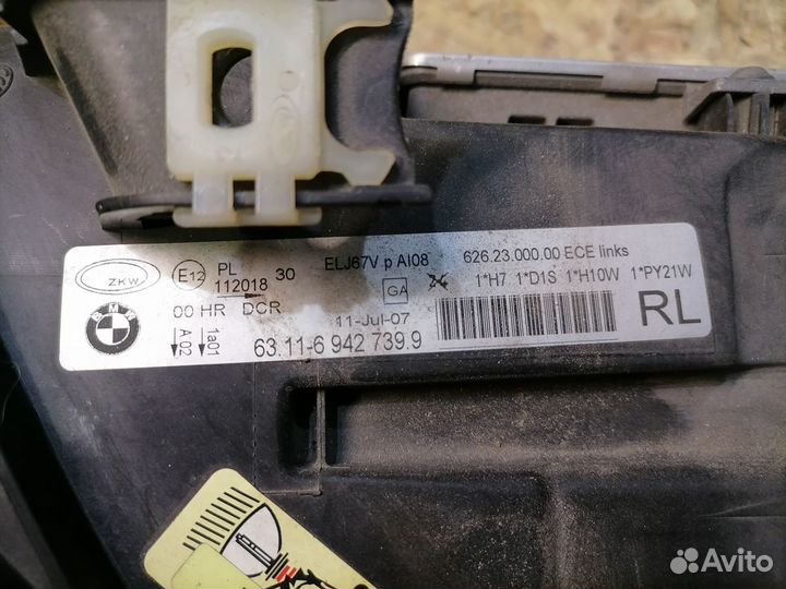 Фара левая BMW 3 E90 дорестайлинг ксенон