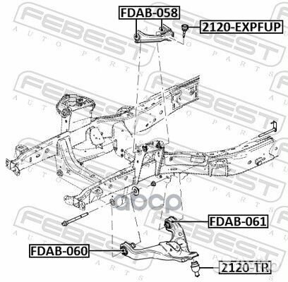 Опора шаровая верхняя ford explorer III 2002-20