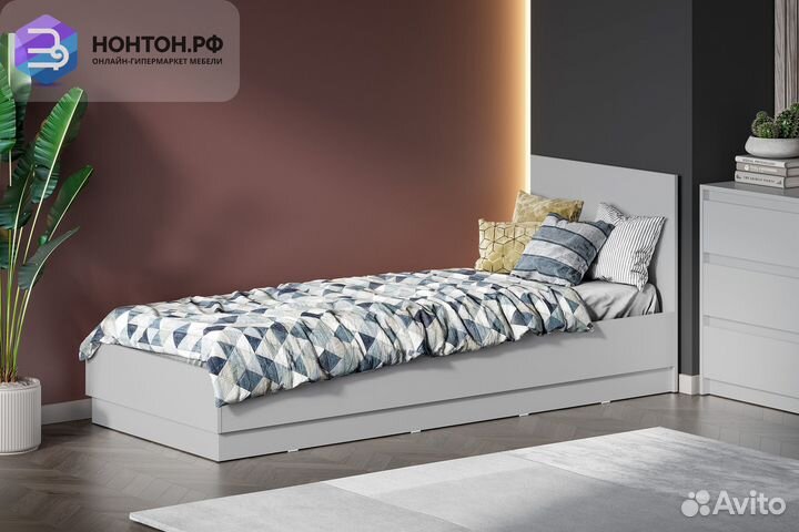 Кровать Айден 0.8 м серый