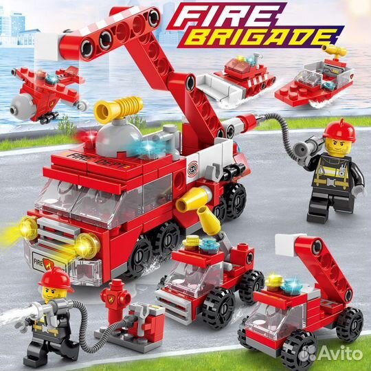Конструктор Лего пожарная машина, новый