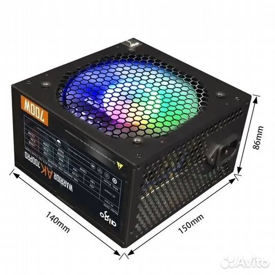 Блок питания с подсветкой Aigo AK700PRO 700w