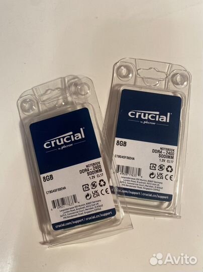 Оперативная память 8Gb DDR4 2400 мгц Crucial