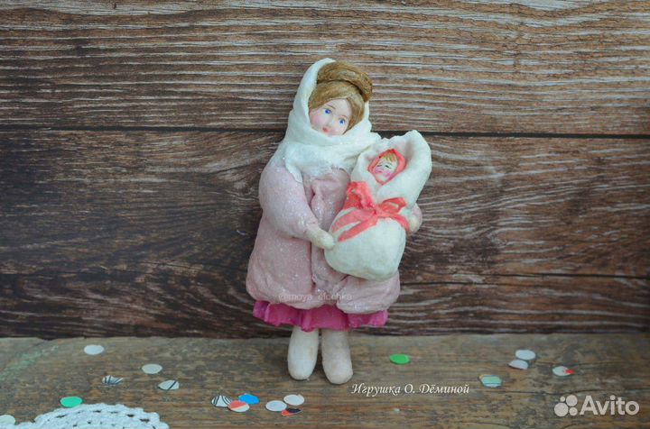 Игрушка из ваты. в стиле советских елочных игрушек