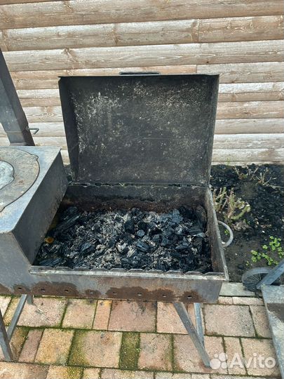 Мангал с печью под казан