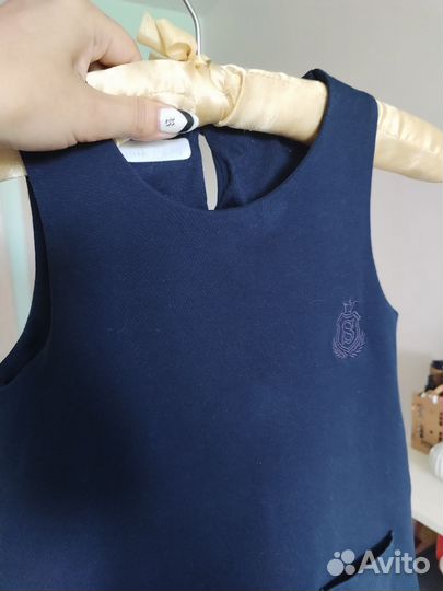 Школьный сарафан,водолазка,блузка для двойни 2 шт