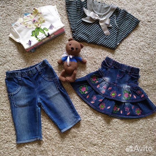 Вещи пакетом на девочку 104 110