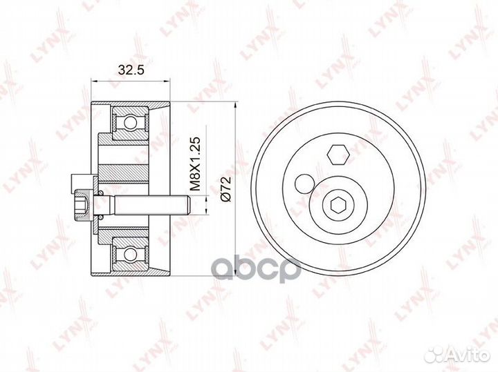Ролик натяжной ремня грм PB1010 lynxauto