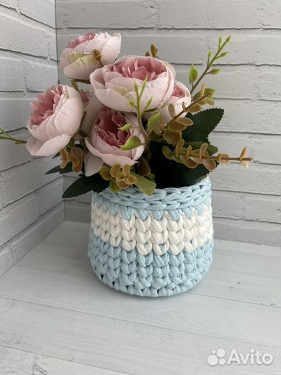 Корзина для хранения из трикотажной пряжи