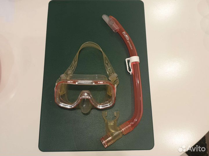 Маска для снорклинга с трубкой детская tusa sport