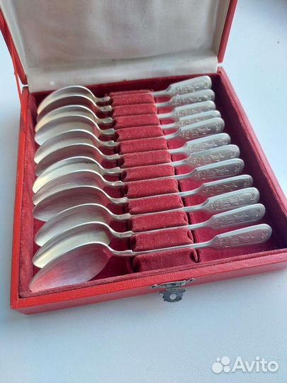 Набор ложек СССР, мельхиор