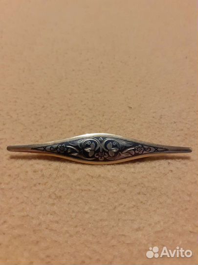 Брошь, кольцо, серебро 875, северная чернь, кубачи