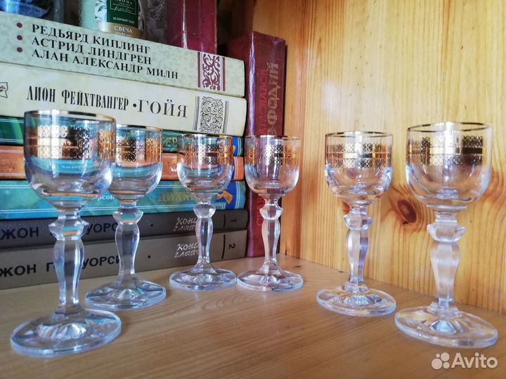 Рюмки ликёрные Богемия, винтаж