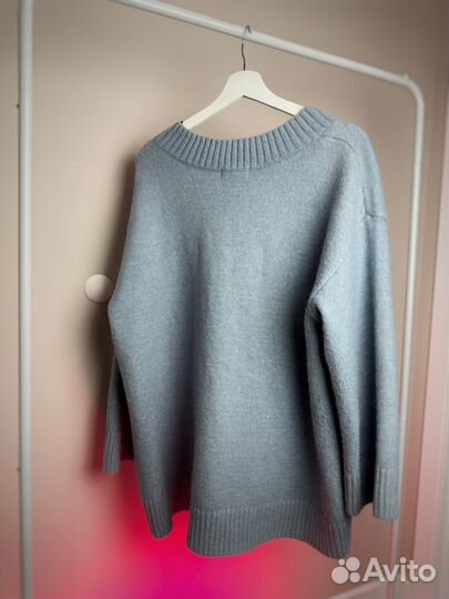 Шерстяной удлиненный джемпер H&M