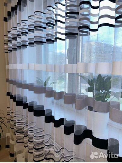 Тюль в полоску 400*270