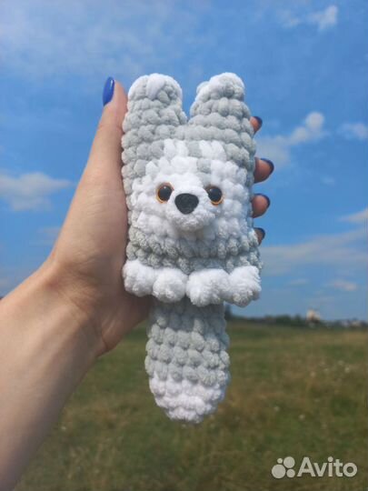 Брелок Хаски (плюшевая игрушка ручной работы)