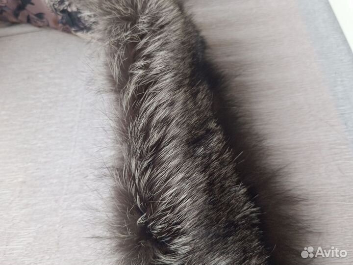 Меховой воротник чернобурка