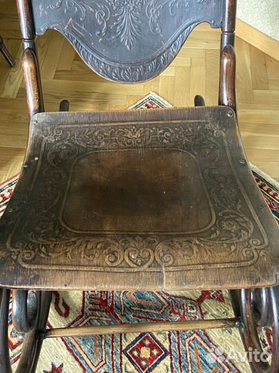 Старинное венское кресло качалка Я&I Кон