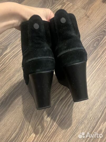 Ботильоны женские черный замшевые lacoste 39 разме